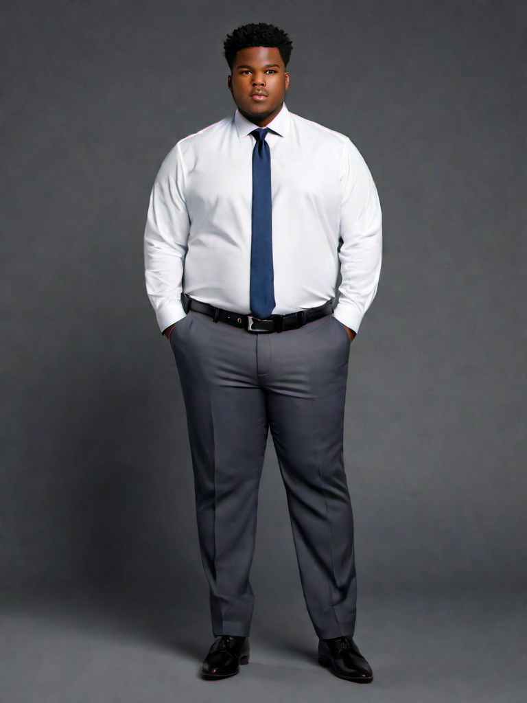 Outfit Idea for 23 year old Man, Few-extra-pounds, Average height, Deep-dark skin, Black hair