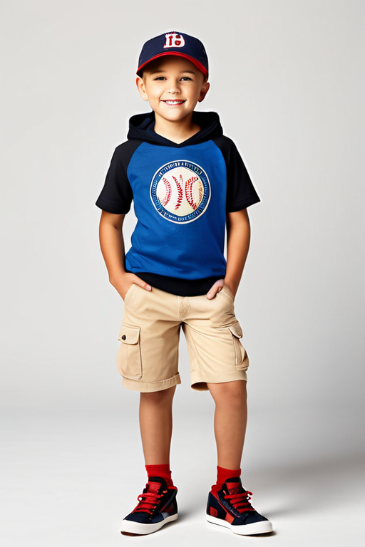 Casual Outfit Idea: Boys blue graphic t-shirt