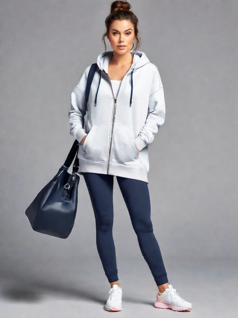 Casual Outfit Idea: Womans gray workout leggings