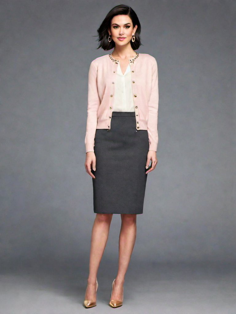 Meeting Outfit Idea: Womans teal cardigan