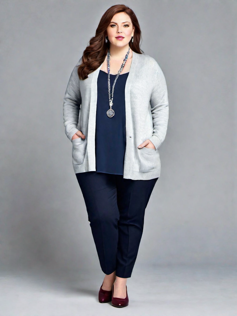 Casual Outfit Idea: Womans dark navy blue blouse