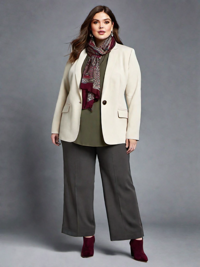 Job-interview Outfit Idea: Woman's olive green blazer
