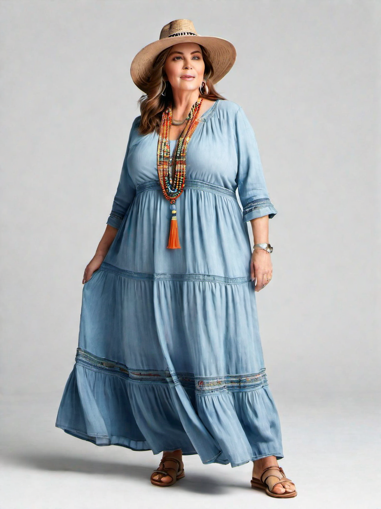 Outfit Idea for 66 year old Woman, Few-extra-pounds, Short height