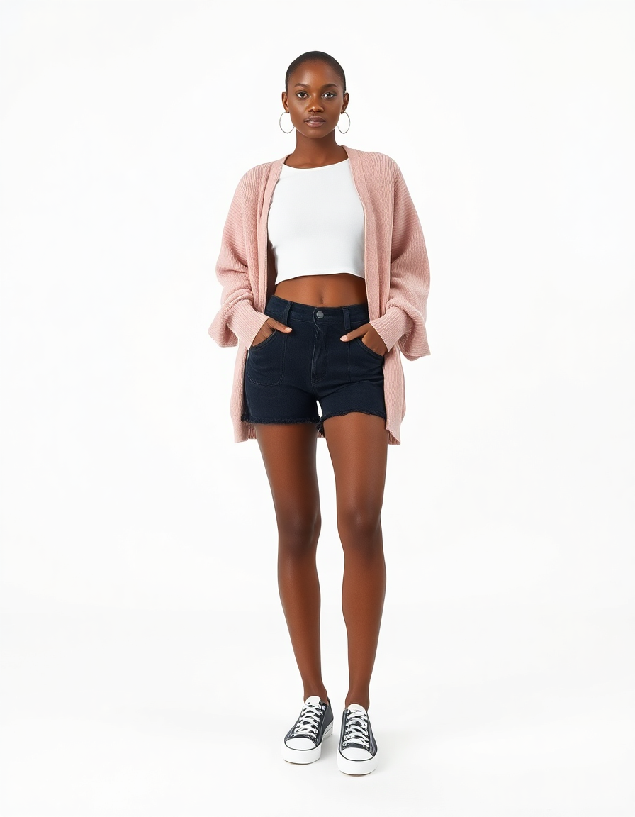 Casual Outfit Idea: Womans white crop top