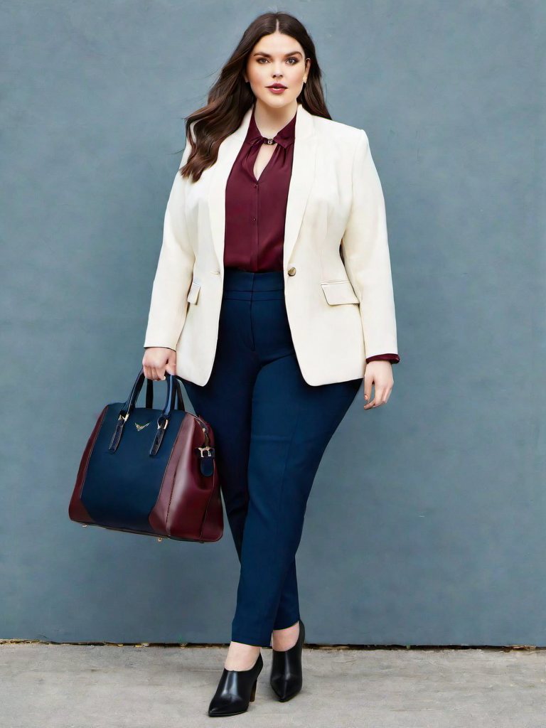 Job-interview Outfit Idea: Womans navy blue blue tailored blazer