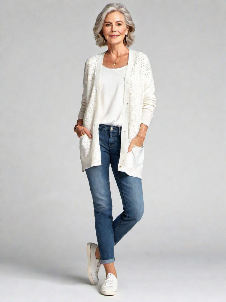 Casual Outfit Idea: Woman's comfortable cotton blouse