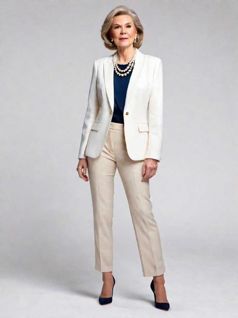 Outfit Idea for 60 year old Woman, Average body-type