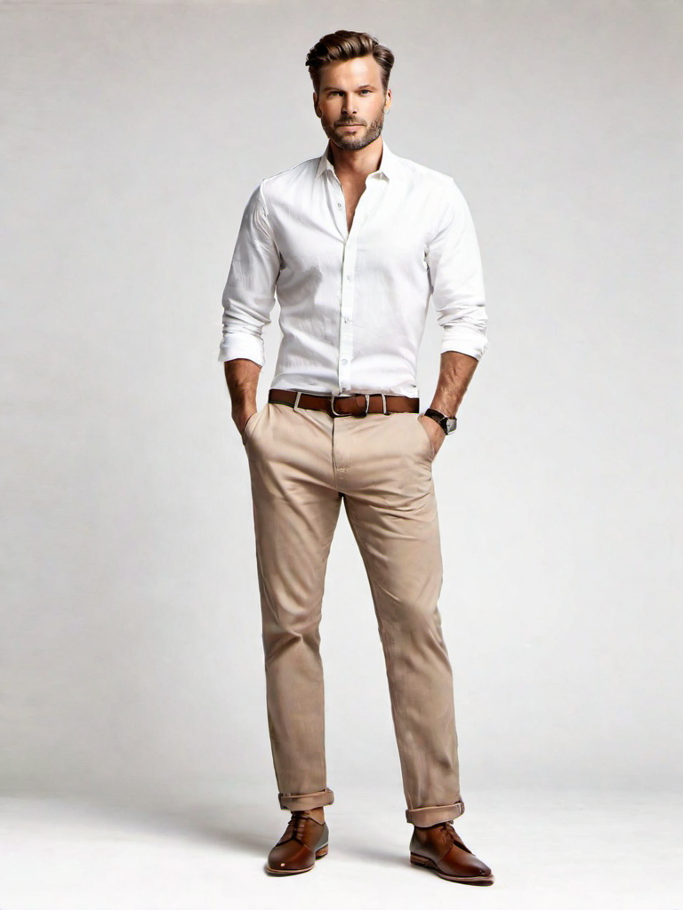 Date-night Outfit Idea: Homme chemise en lin blanc