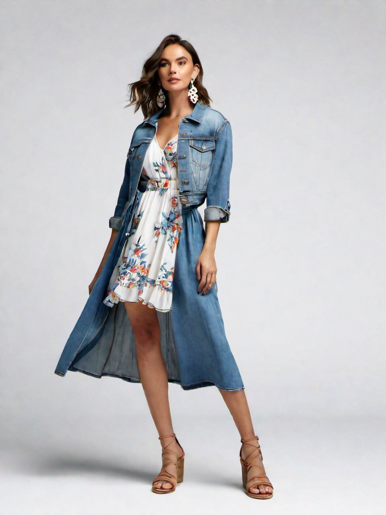 Cocktails Outfit Idea: Womans flowy sundress
