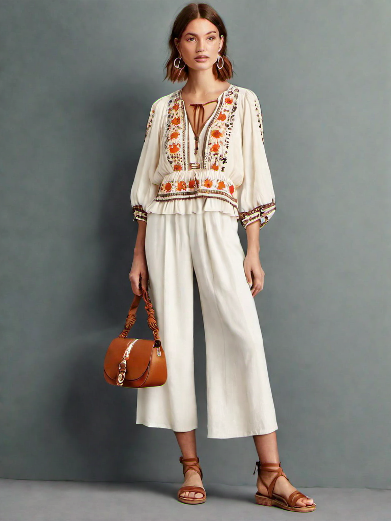 Outfit Idea for 45 year old Woman, Thin body-type, Short height, Fair skin, Blonde hair