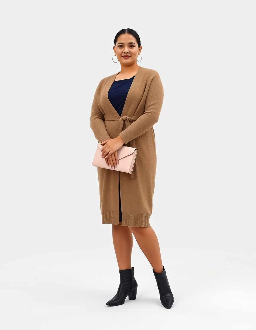 Date-night Outfit Idea: Womans navy blue blue wrap dress