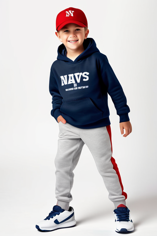 Casual Outfit Idea: Boys navy blue blue hoodie