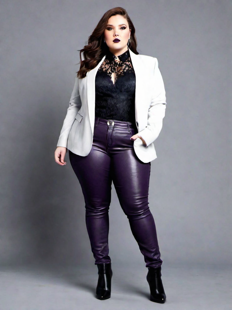 Casual Outfit Idea: Womans black lace blouse