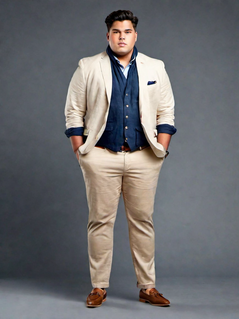 Casual Outfit Idea: Mans navy blue blue linen shirt