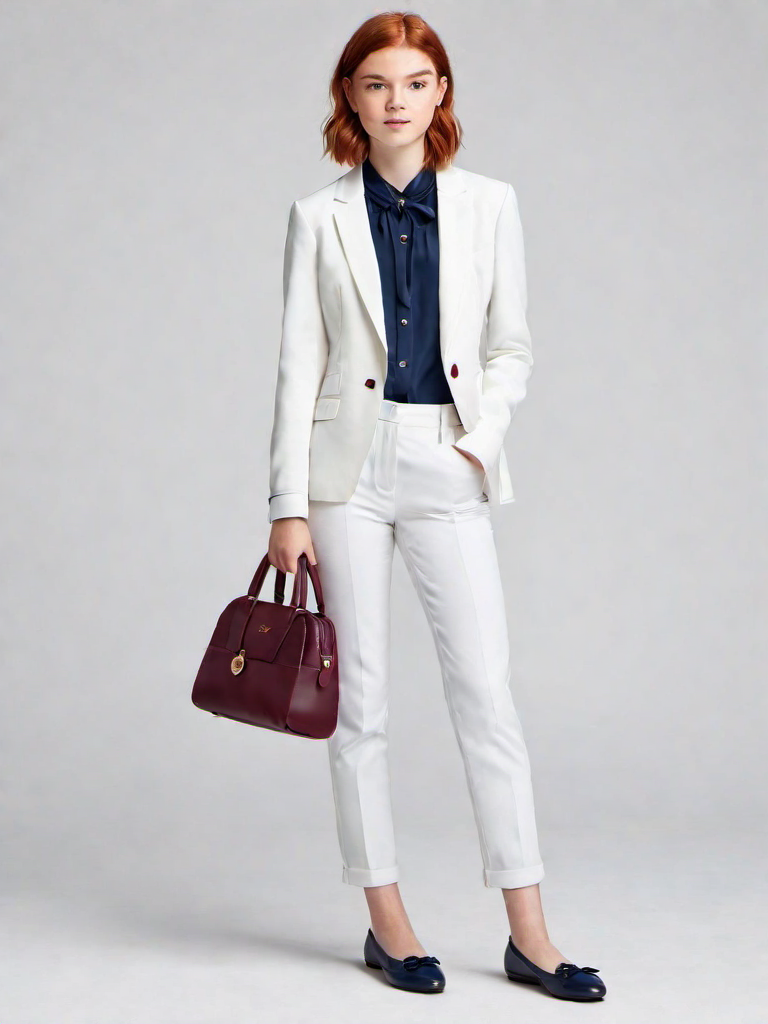 Meeting Outfit Idea: Girls navy blue blazer