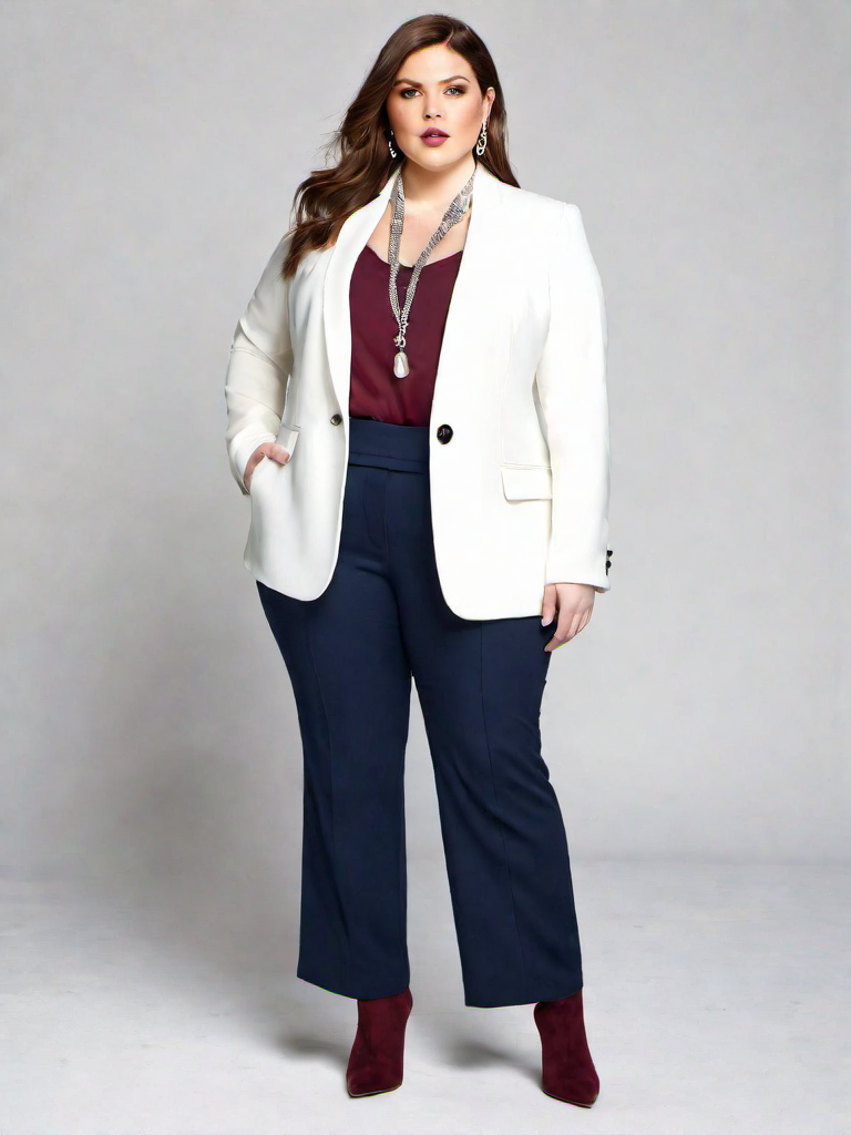 Job-interview Outfit Idea: Womans navy blue blue tailored blazer