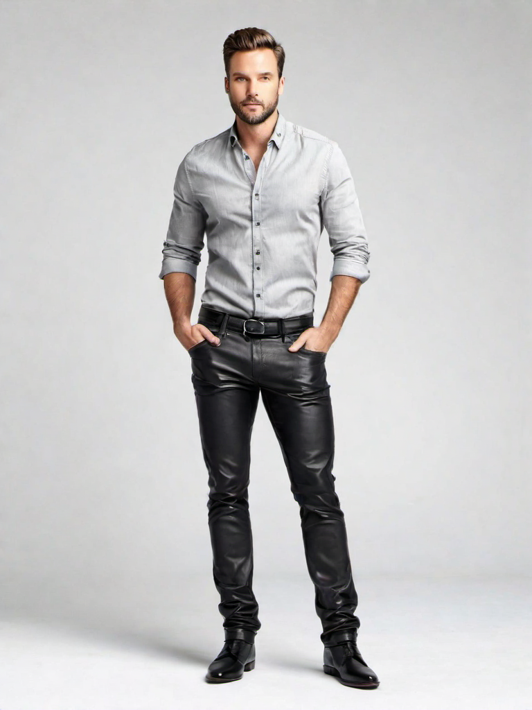 Nightclub Outfit Idea: Homme chemise noire en coton