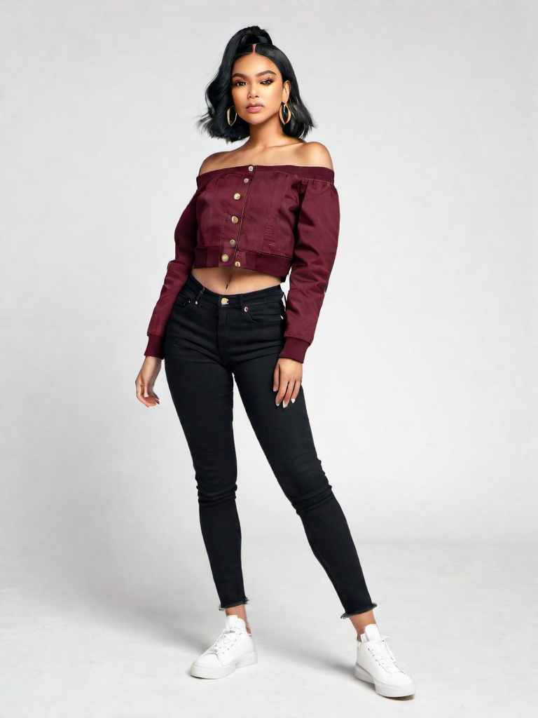Outfit Idea for 18 year old Woman, Average body-type, Short height, Deep-dark skin, Black hair