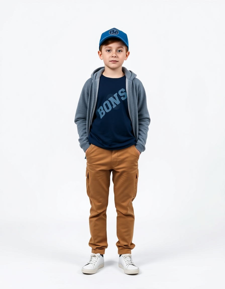 Birthday-party Outfit Idea: Boys navy blue blue graphic t-shirt