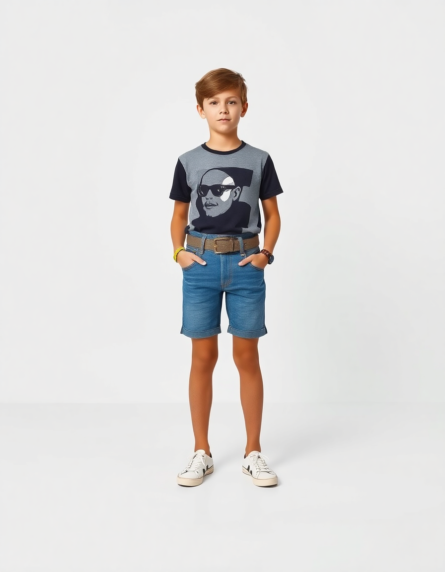 Casual Outfit Idea: Boys denim shorts