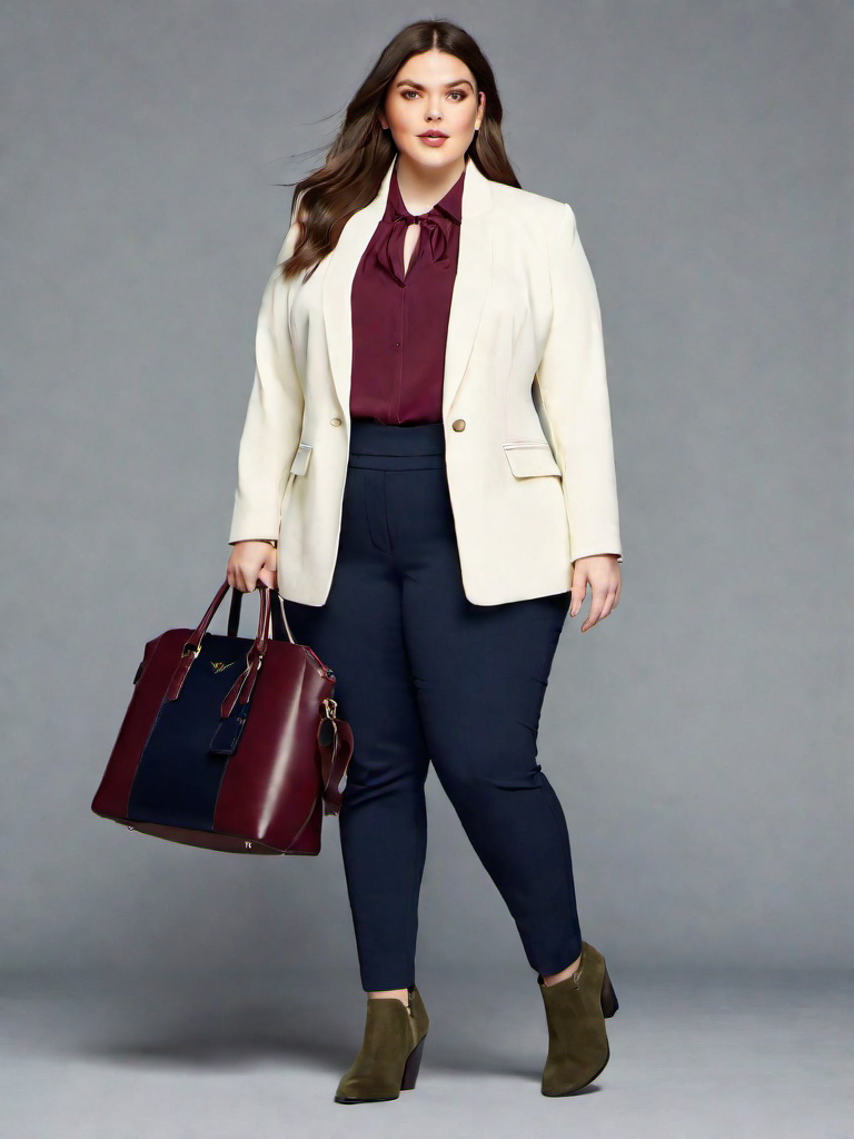 Job-interview Outfit Idea: Womans navy blue tailored blazer