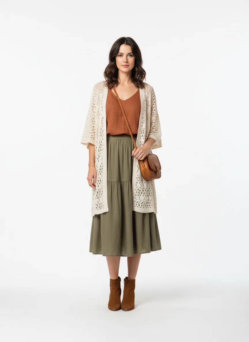 Casual Outfit Idea: Woman's brown suede ankle boots (complimentary for brunette)