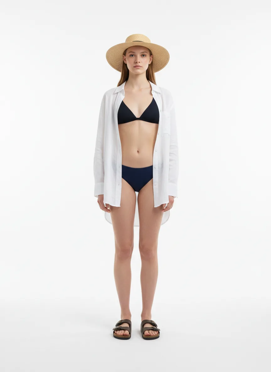 Beach-day Outfit Idea: Girlssvart bikinioverdel