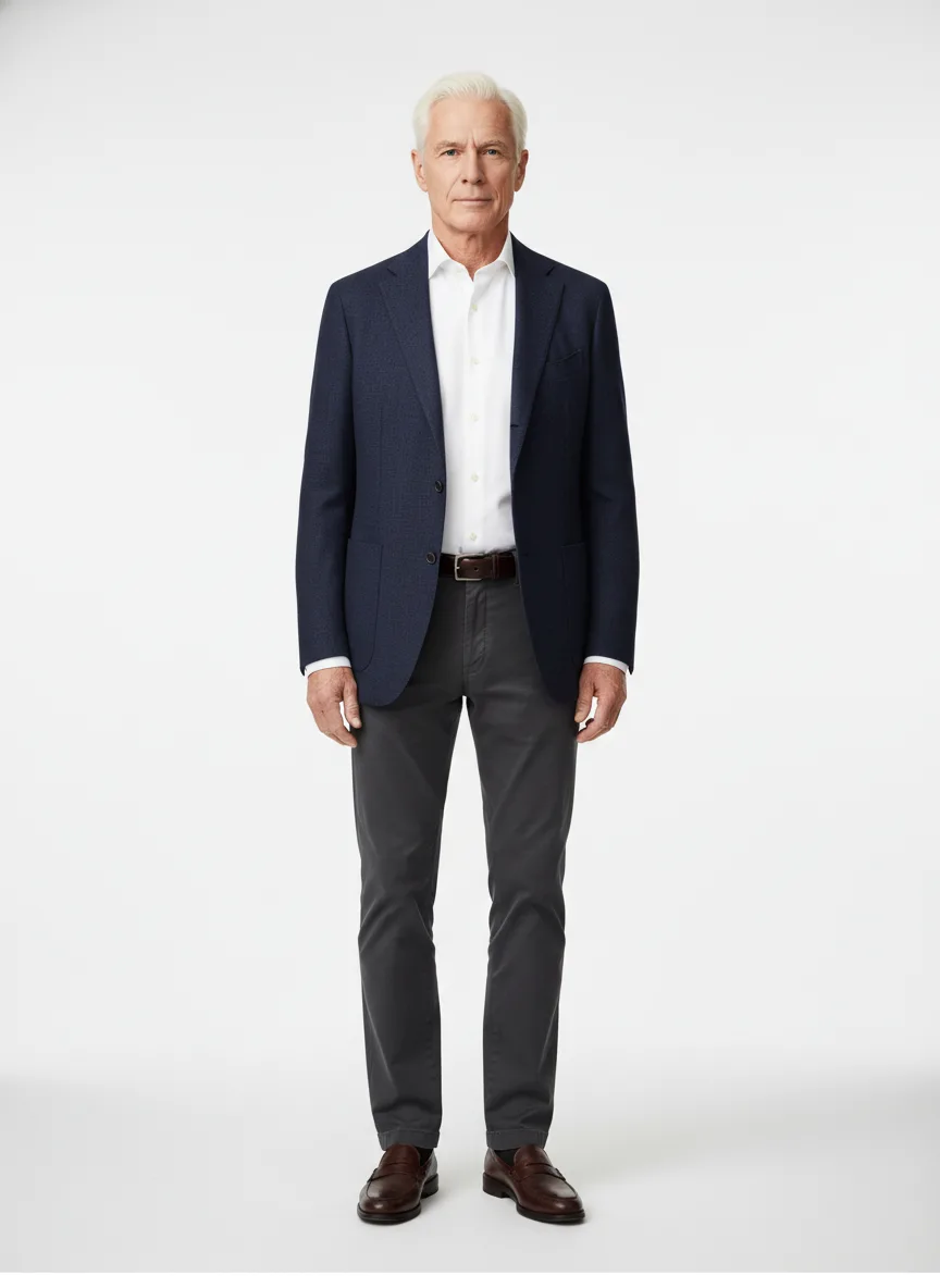 Nightclub Outfit Idea: Man blazer bleu marine