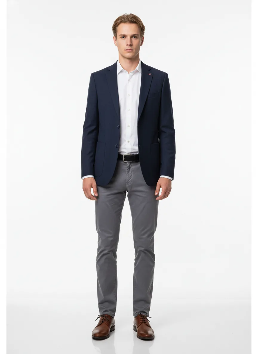 Meeting Outfit Idea: Man dunkelblauer Sakko