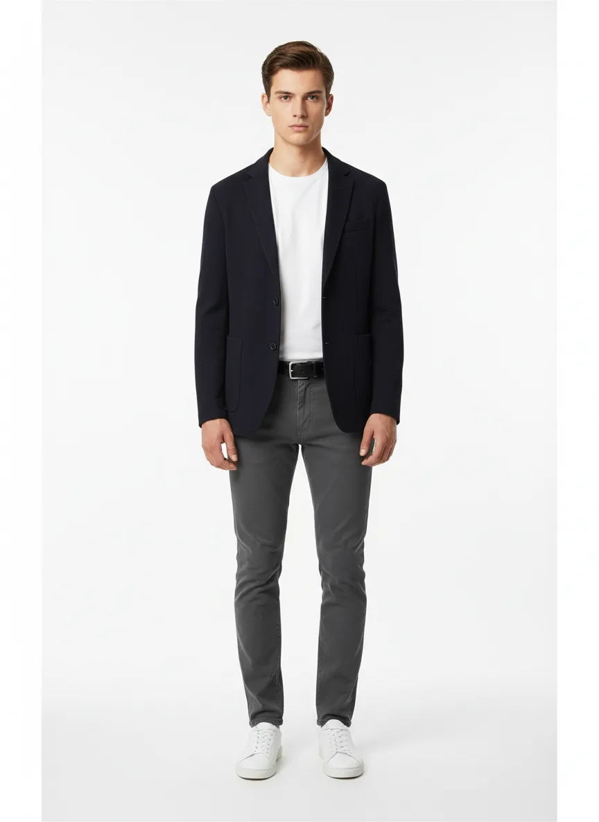 Birthday-party Outfit Idea: Man white cotton crewneck tee