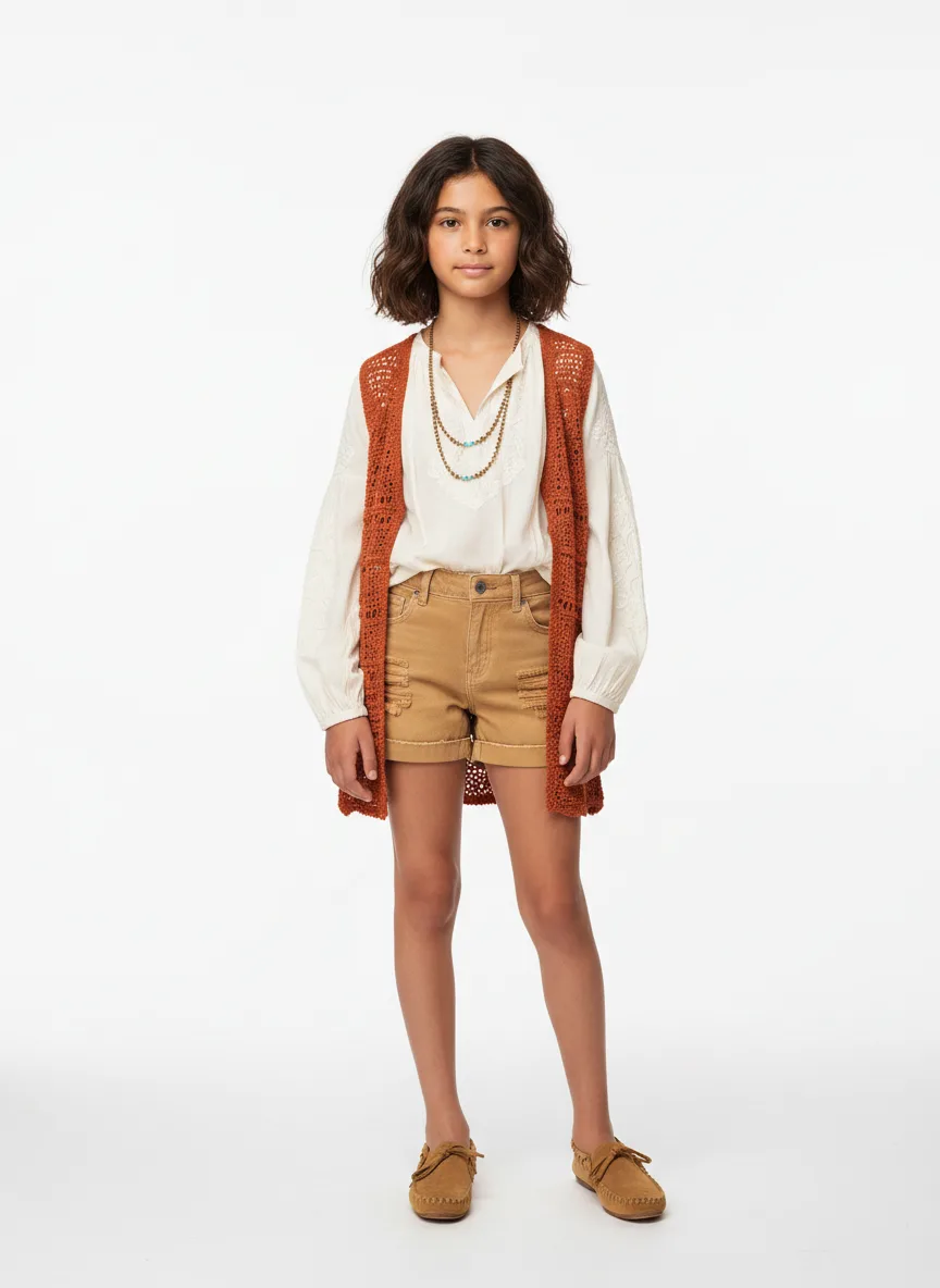 Outfit Idea for 14 year old Girl, Average body-type, Short height, Medium skin, Brunette hair