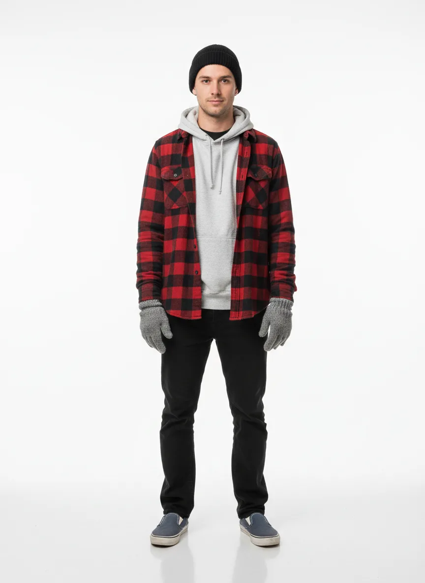 Casual Outfit Idea: Man’s budget black beanie