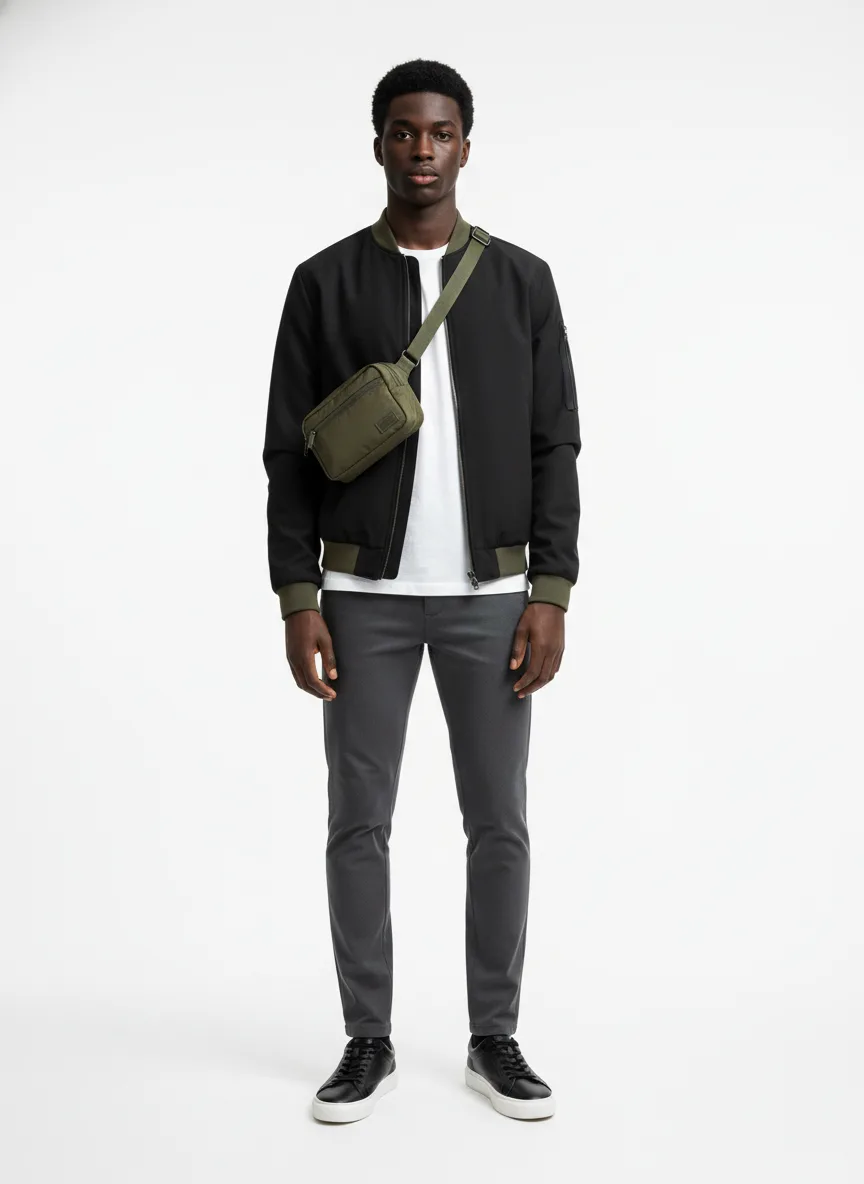 Outfit Idea for 16 year old Man, Athletic body-type, Tall height, Deep-dark skin, Black hair