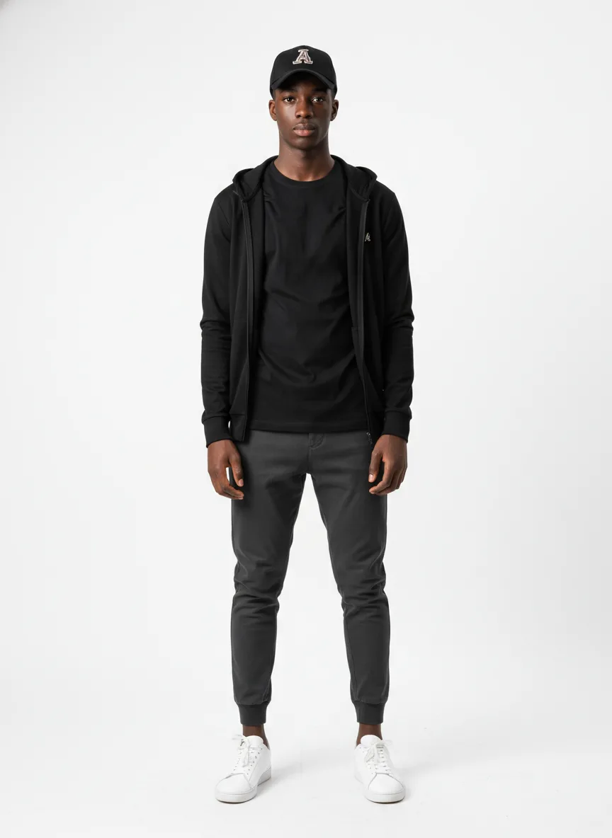 Outfit Idea for 16 year old Man, Athletic body-type, Tall height, Deep-dark skin, Black hair