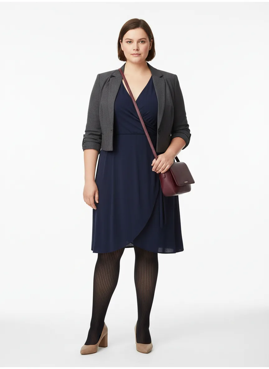 Outfit Idea for 36 year old Woman, Few-extra-pounds, Short height