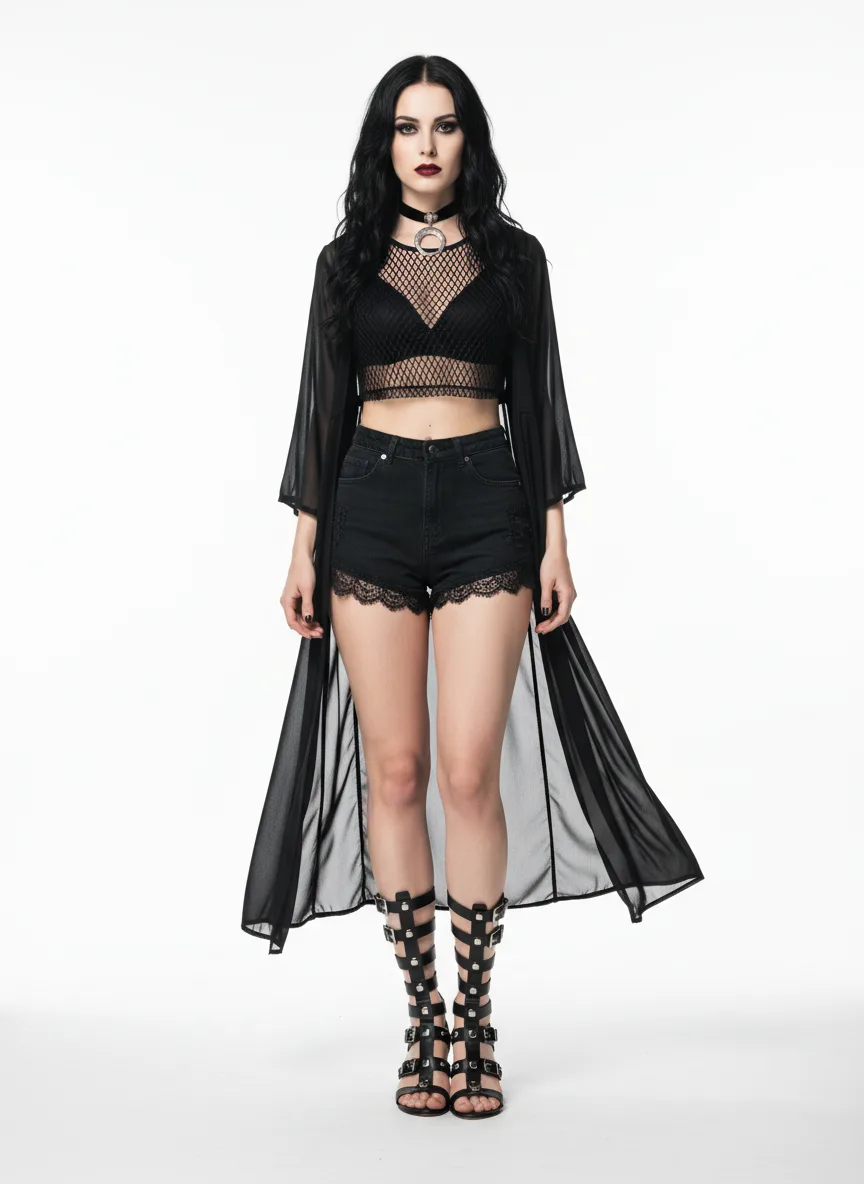 Outfit Idea for 28 year old Woman, Sexy goth