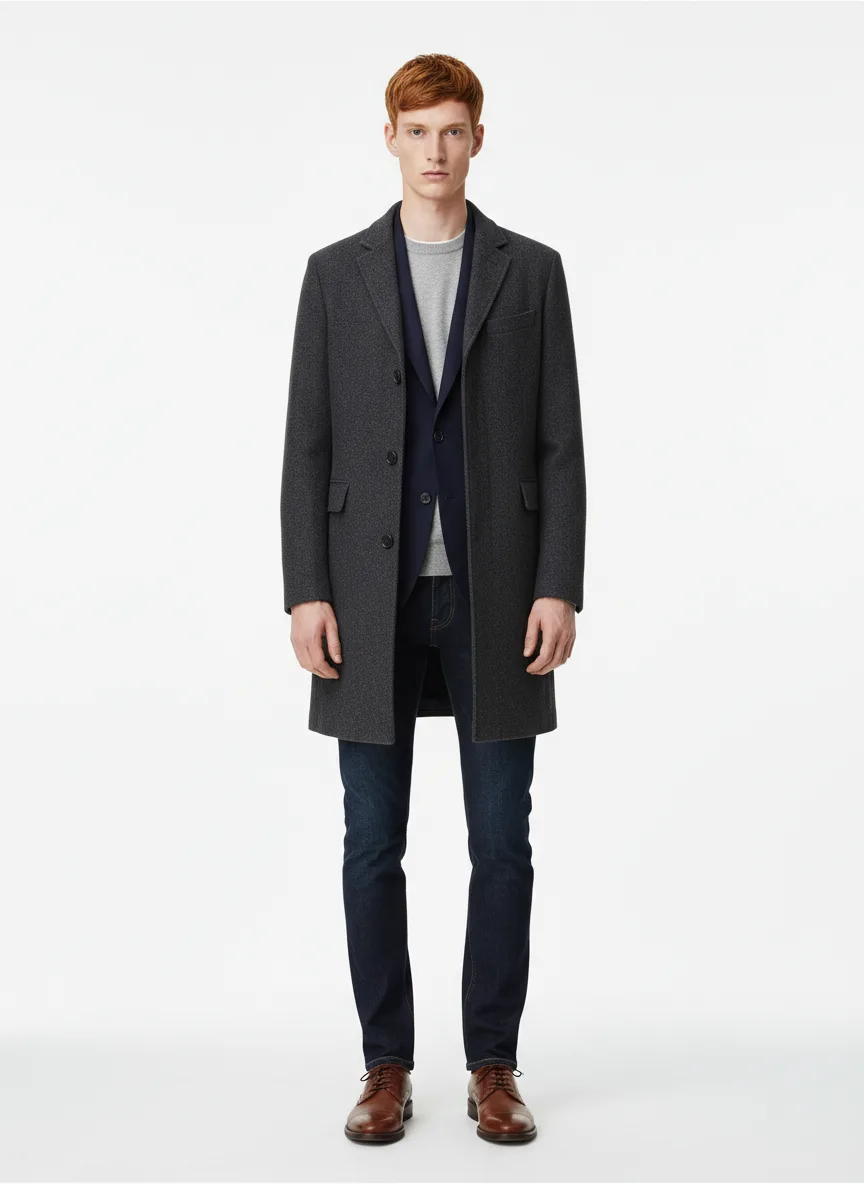 Date-night Outfit Idea: Man’s navy blue blazer