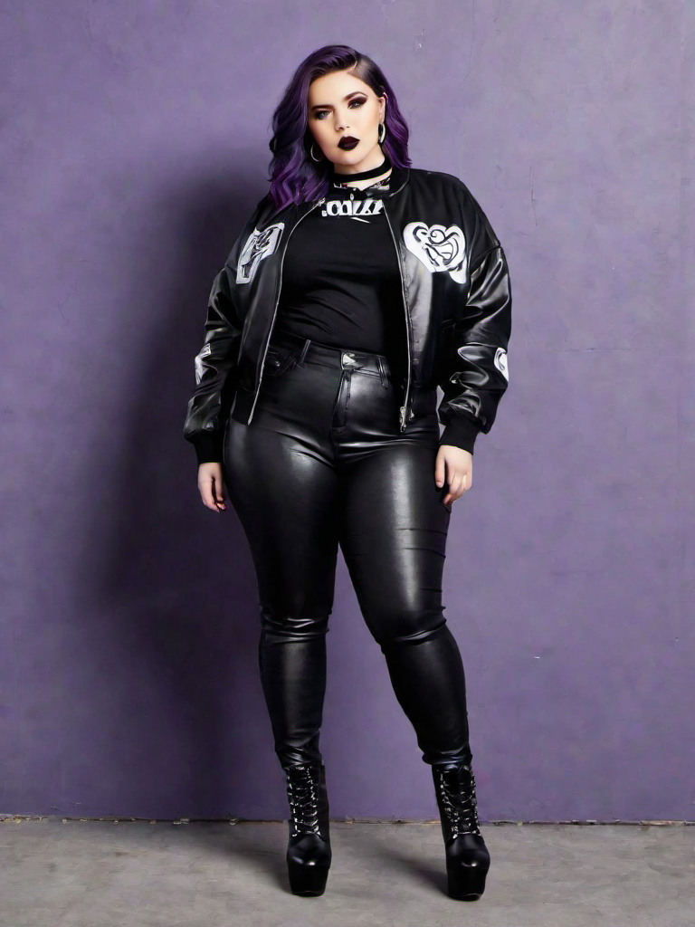 Casual Outfit Idea: Womans black oversized graphic tee