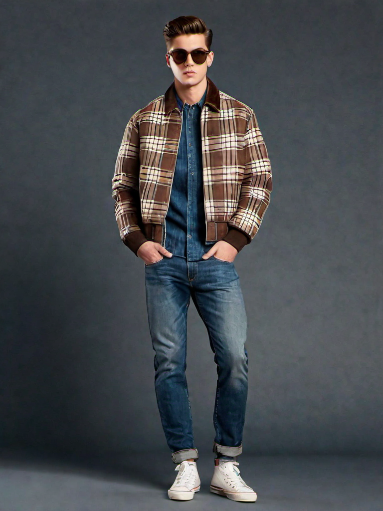 Concert Outfit Idea: Man’s vintage plaid shirt