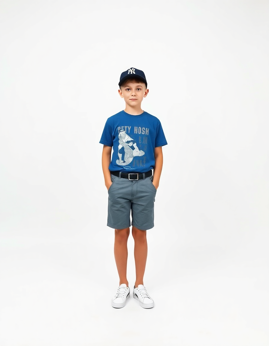 Casual Outfit Idea: Boys blue graphic t-shirt