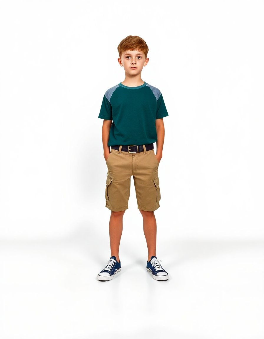 Casual Outfit Idea: Boys forest green t-shirt