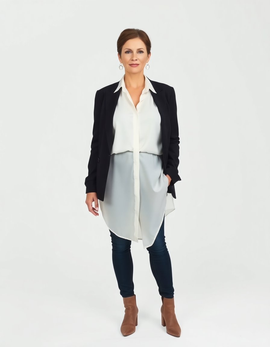 Nightclub Outfit Idea: Womans black fitted blazer