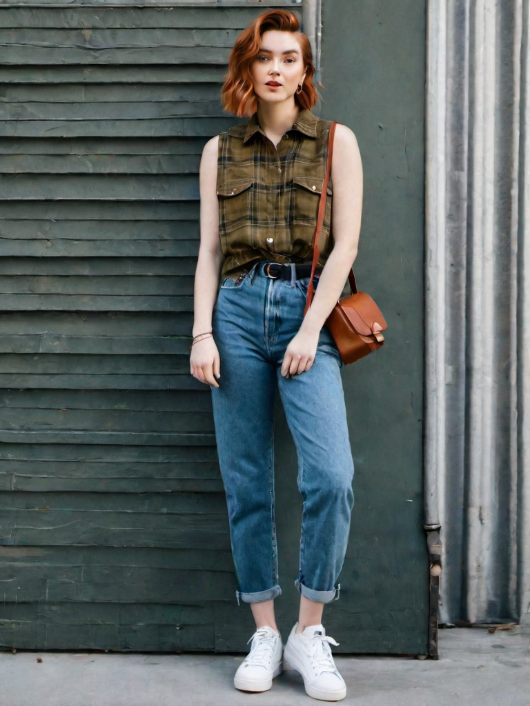 Outfit Idea for 21 year old Woman, Athletic body-type, Average height, Light skin, Red hair